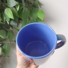 💙Starbucks Christmas Holiday Mug Poinsettia Floral 2023 Iridescent Purple 14oz