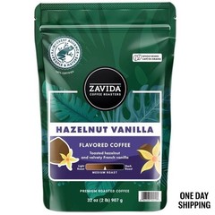Zavida Coffee Whole Bean Coffee, Hazelnut Vanilla (32 oz.)