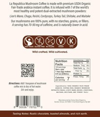La Republica Organic Instant Mushroom Coffee, 120 Servings