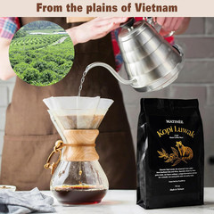 Wild Kopi Luwak Coffee Beans, Medium Roast, Whole Bean Coffee, Sustainably Sourc