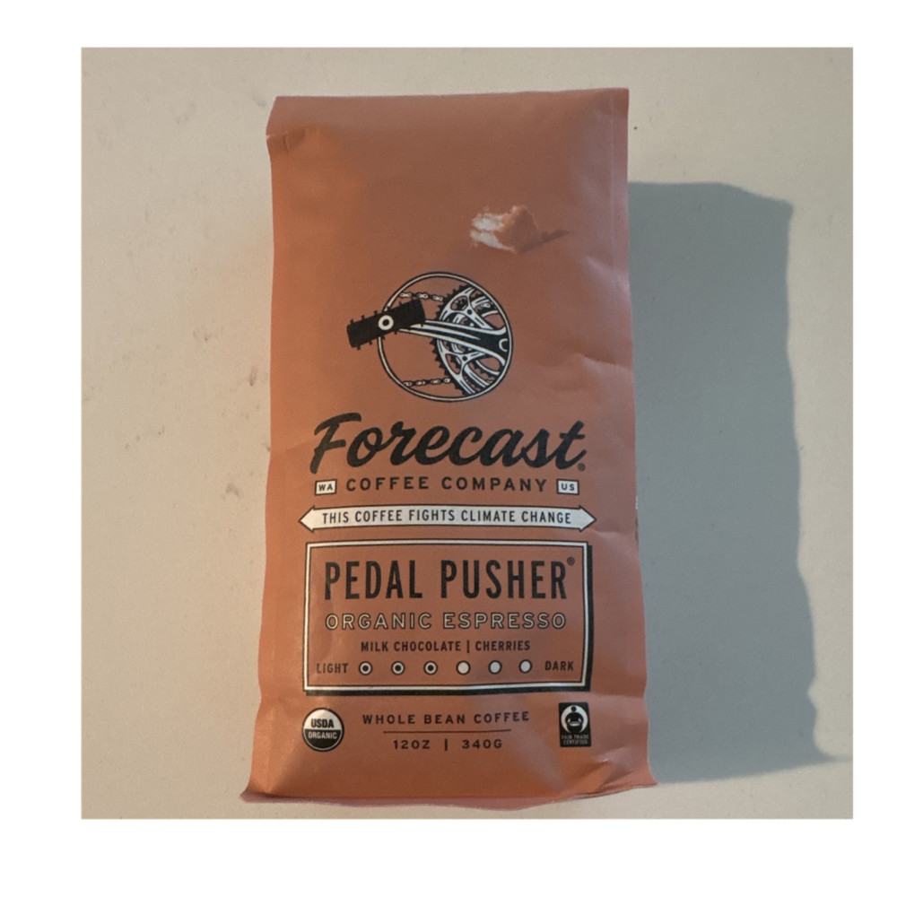 Forecast Coffee Company Pedal Pusher Organic Espresso Beans 12 oz USDA Organic