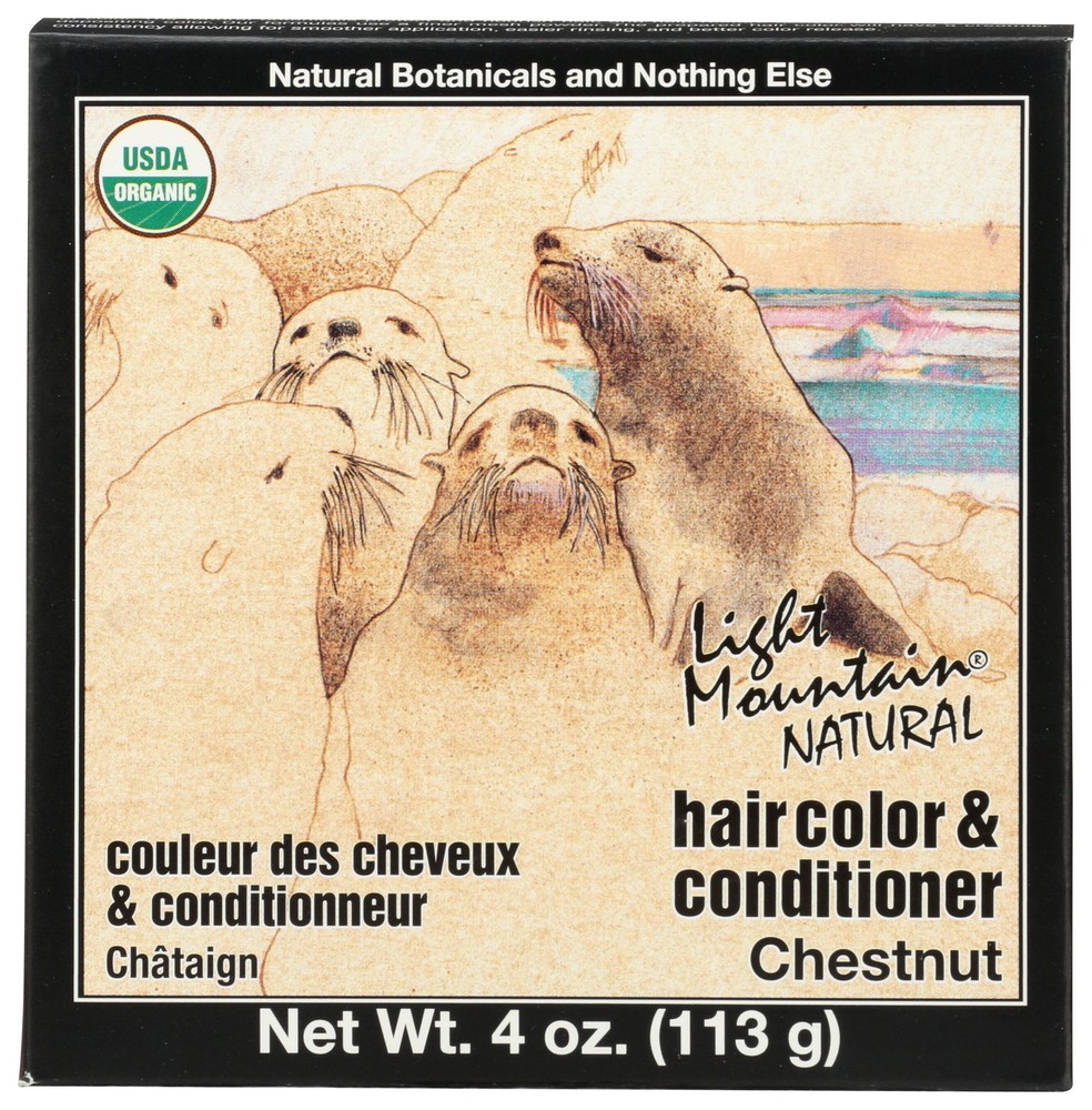 Chestnut Hair Color And Conditioner By Light Mountain Natural 4 Oz 1 Pack