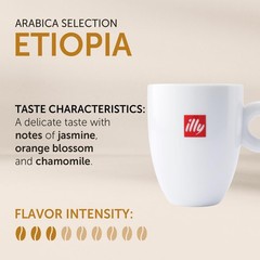 illy Arabica Selections Ethiopia Whole Bean Coffee, 100 Arabica Bean Single O…