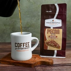 Pecan Pie Flavored Coffee – Fresh Roasted Medium Roast Whole Bean, 12 oz, Kosher