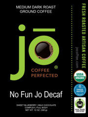 NO FUN JO DECAF: 12 Oz, Organic Decaf Ground Coffee, Swiss Water Process, Fai…