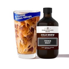 Christopher Bean French Roast Cold Brew Coffee-Bold 100% Arabica Coffee Bottle
