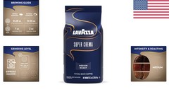 Gourmet Super Crema Whole Bean Coffee – 2.2 lb Medium Roast for Espresso Lovers