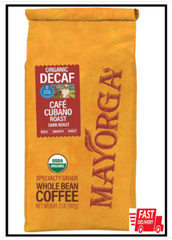 Mayorga Decaf Café Organic Dark Roast Whole Bean Coffee 2Lb, 2-Pack