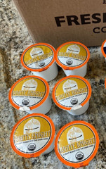 6 Fresh Roasted Coffee Organic White Knight Medium Roast PODS Cup Rich flavor