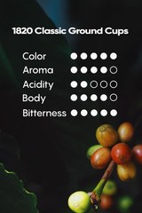 Café 1820 Ground Coffee Classic Costa Rica Gourmet Arabica 18 oz