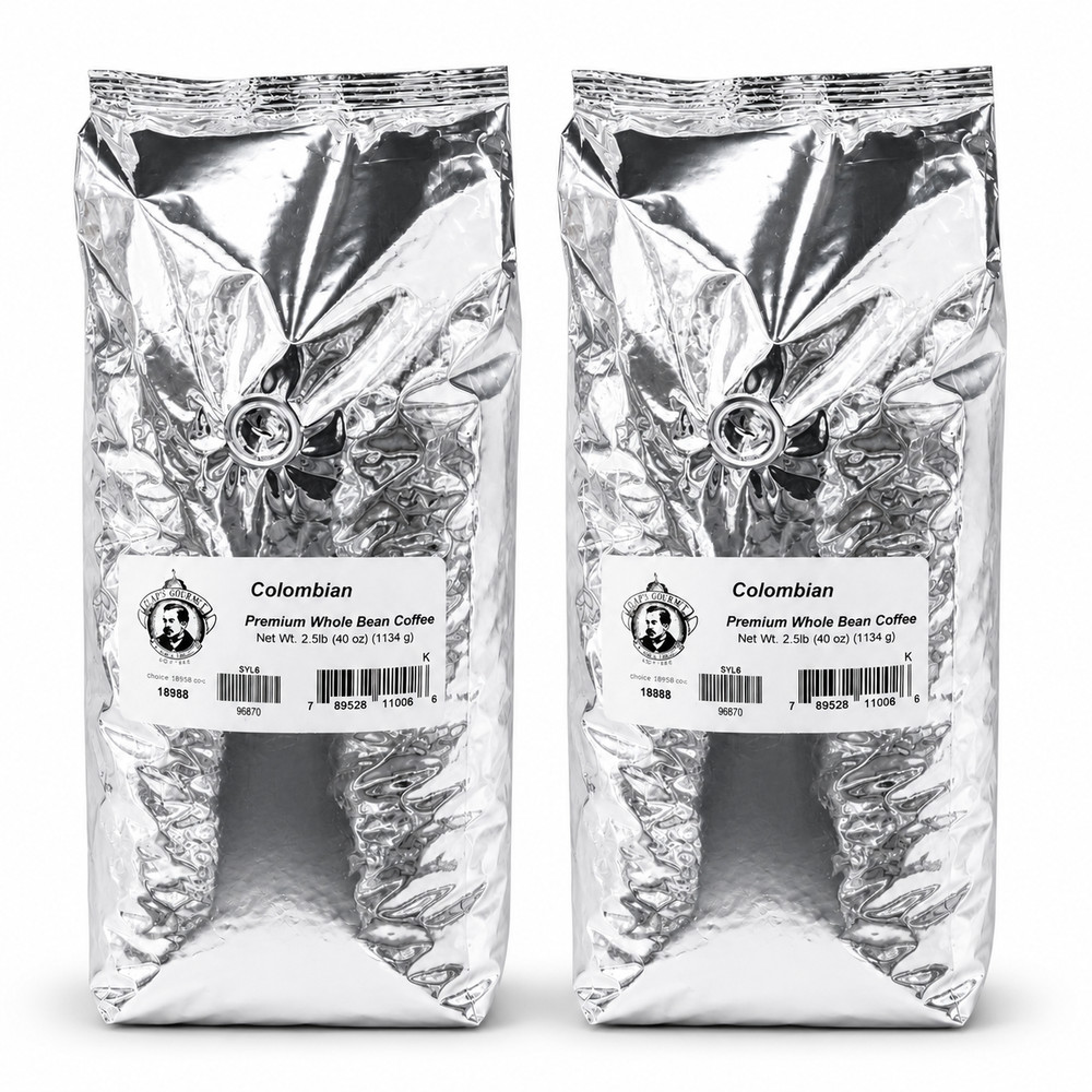 Pear’s Columbian Whole Bean Coffee | Pack of 2 | 2.5 lb | Brenmar