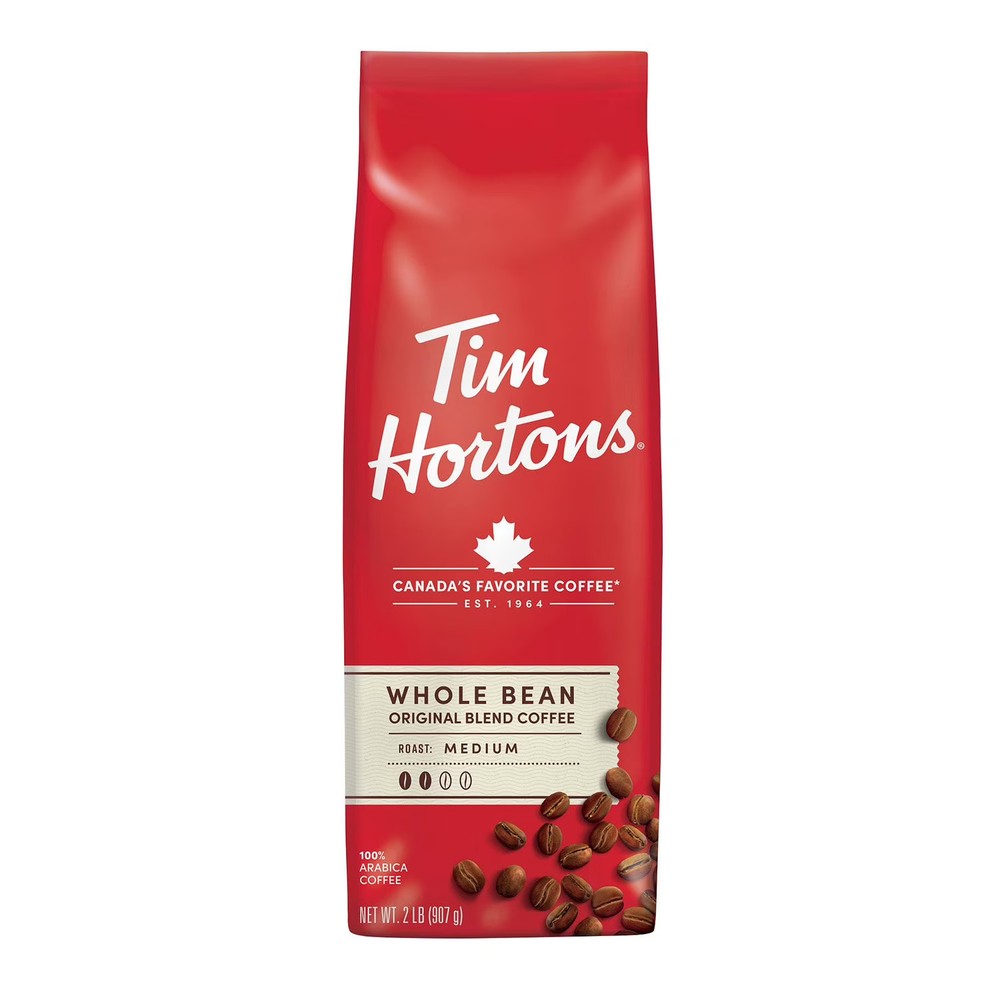 Tim Hortons Medium Roast Whole Bean Coffee, Original Blend (32 Ounce)