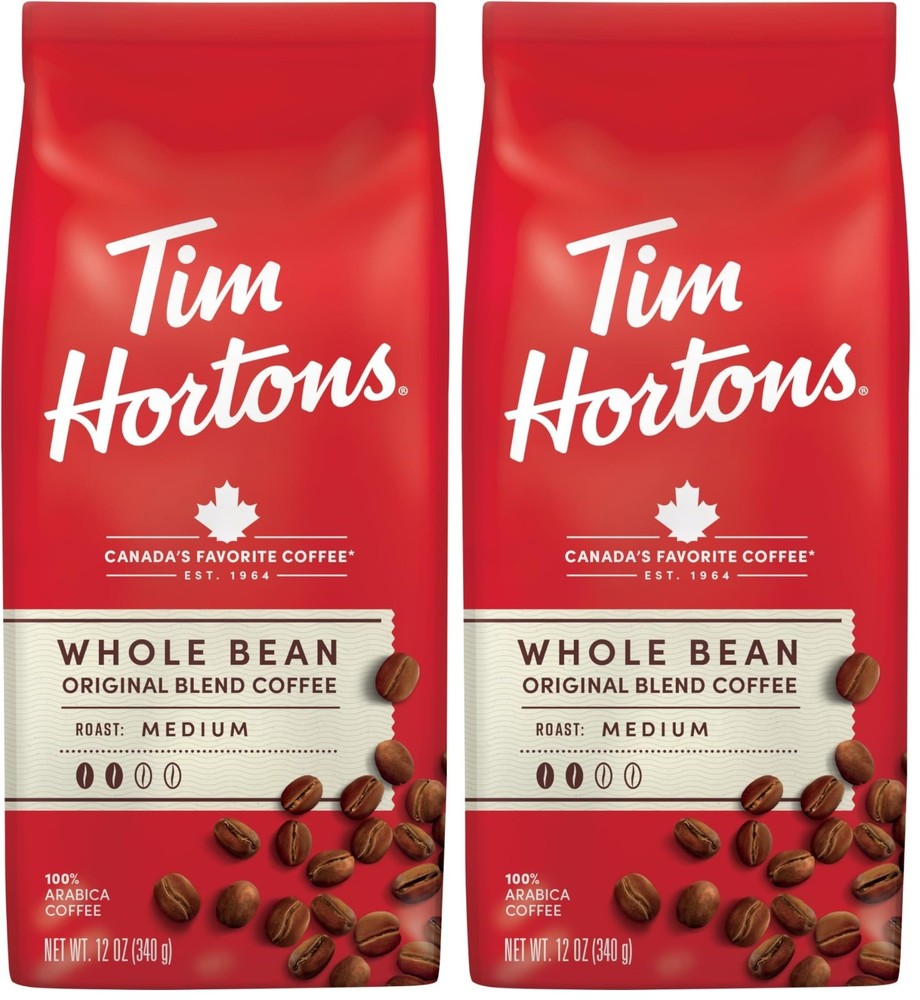 Medium Roast Whole Bean Coffee 100% Arabica 12oz Bag – Pack of 2 Fresh Brew