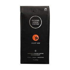 Coffee, Smart Ass, Medium Roast, Ground,Certified Organic, Fairtrade, Kosher …