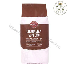 Wellsley Farms Colombian Supremo Whole Bean Coffee 40 oz 100% ARABICA 2 lb Bag