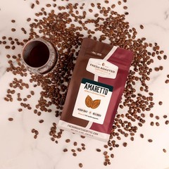 Amaretto Flavored Coffee, 12 oz Bag, Whole Bean, Medium Roast, Kosher, Rich