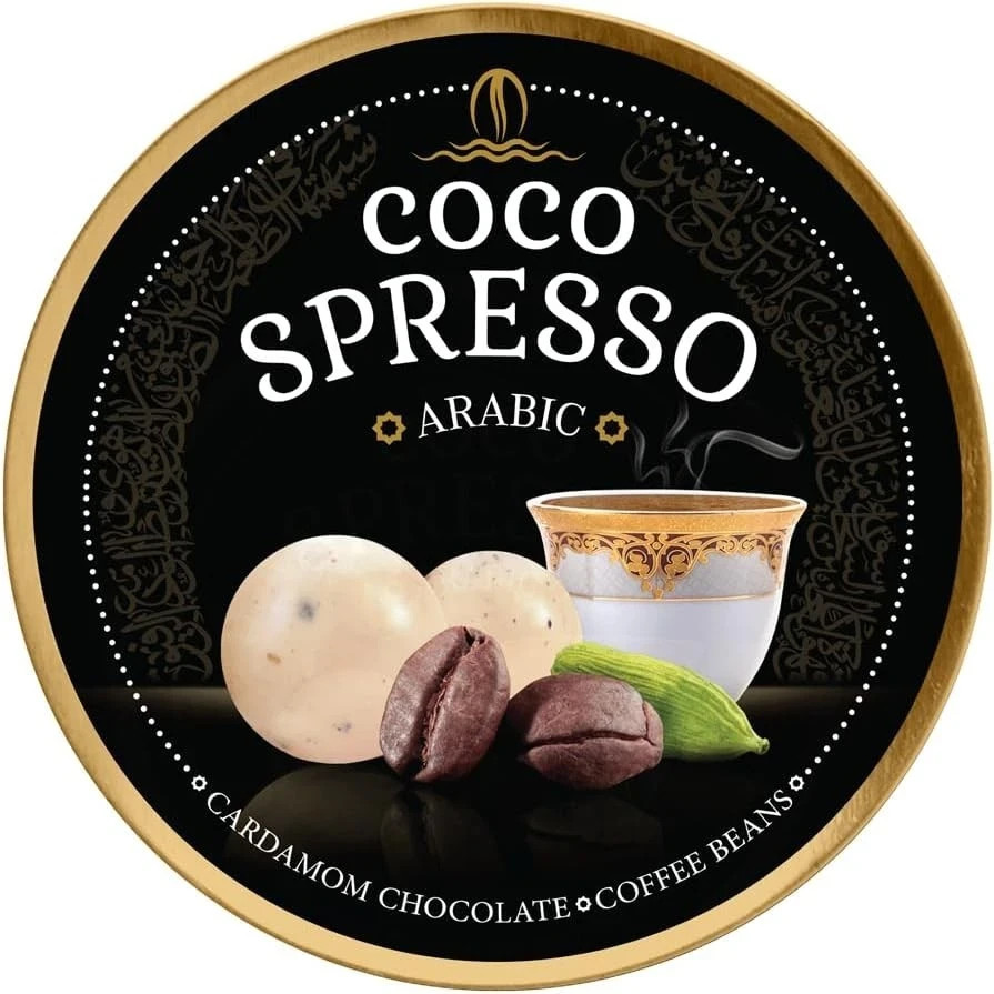 Cocospresso Arabic Coffee Chocolate Beans with Cardamom 40g