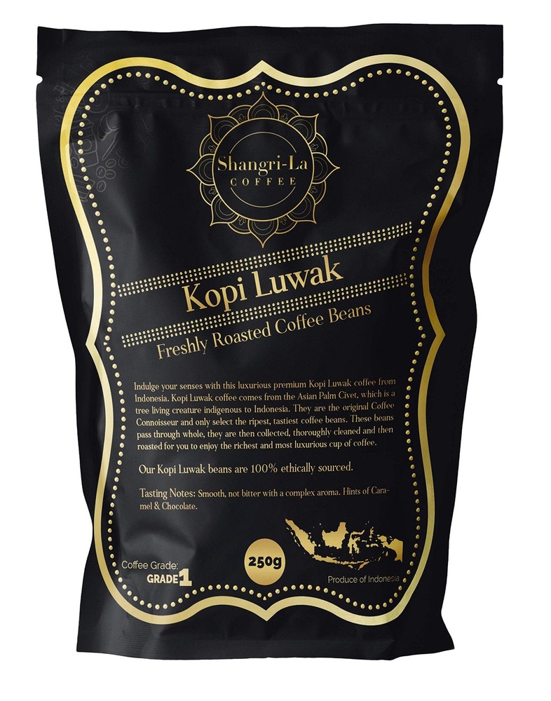 Shangri-La Coffee – Wild Kopi Luwak Whole Beans 8.8 Ounce (Pack of 1)