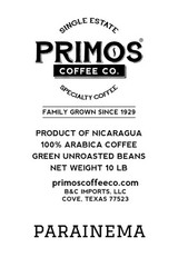 Nicaraguan Parainema 10 lb Unroasted Green Coffee Beans – Ideal for Roasting