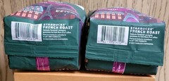 STARBUCKS FRENCH ROAST Whole Bean Coffee Dark Roast 2 BAGS X 12 oz/340g EACH