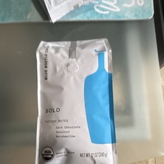 Blue Bottle Coffee Bold Whole Bean 12 oz USDA Organic Dark Chocolate Hazelnut