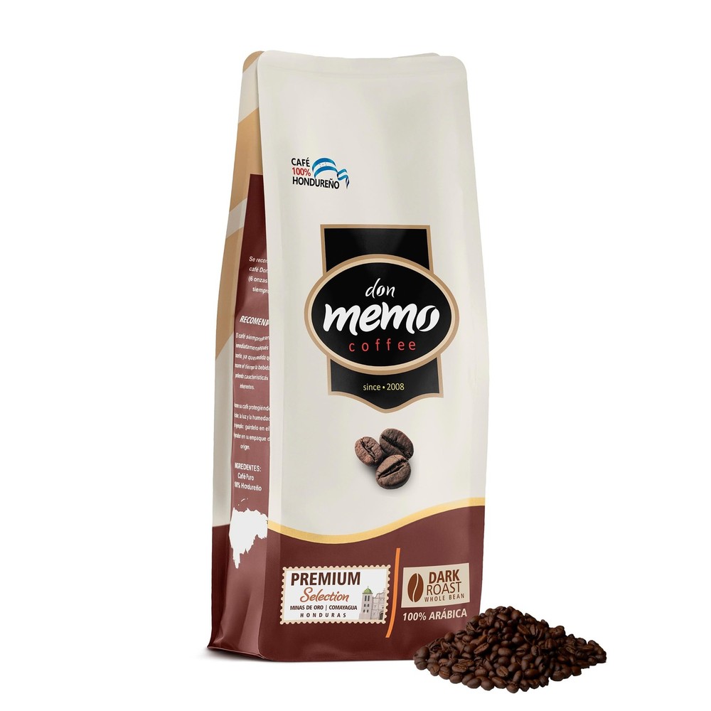 Don Memo Honduras Single Origin Dark Roast Whole Bean Coffee 12 Ounce Bag