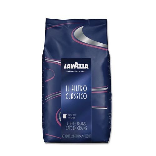 Lavazza Filtro Classico Whole Bean Coffee, Dark and Intense, 2.2 lb Bag, 4/Pack