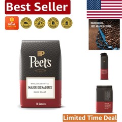 Exceptional 100% Arabica Coffee – Peet’s Major Dickason’s Dark Roast, 18 Ounce