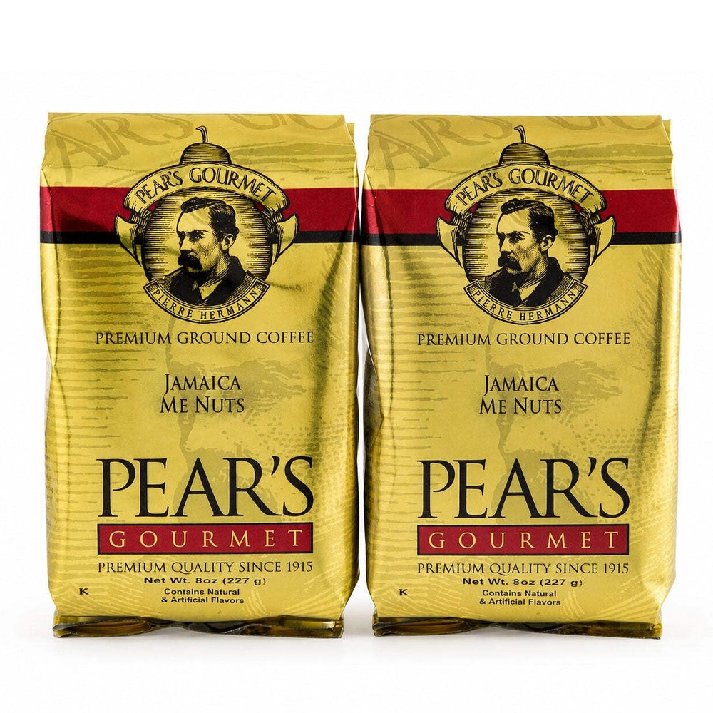 Pear’s Jamaica Me Nuts Ground Coffee | Pack of 2 | 8 oz | Brenmar