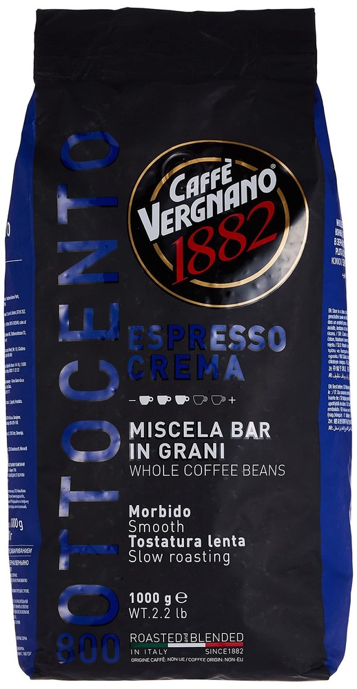 Caffe Vergnano Espresso Roast “Crema 800 Blend” Whole Bean Coffee | 2.2 Lb Ba…