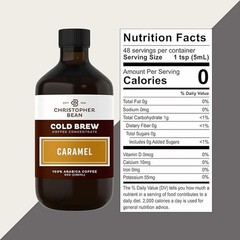 Christopher Bean Caramel Cold Brew Coffee Concentrate – Smooth & Sweet Bottle