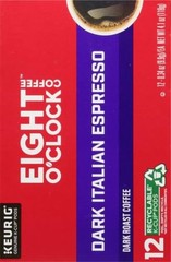 Eight O’Clock Dark Italian Roast Coffee Pods – 12 Rich & Caffeinated Servings