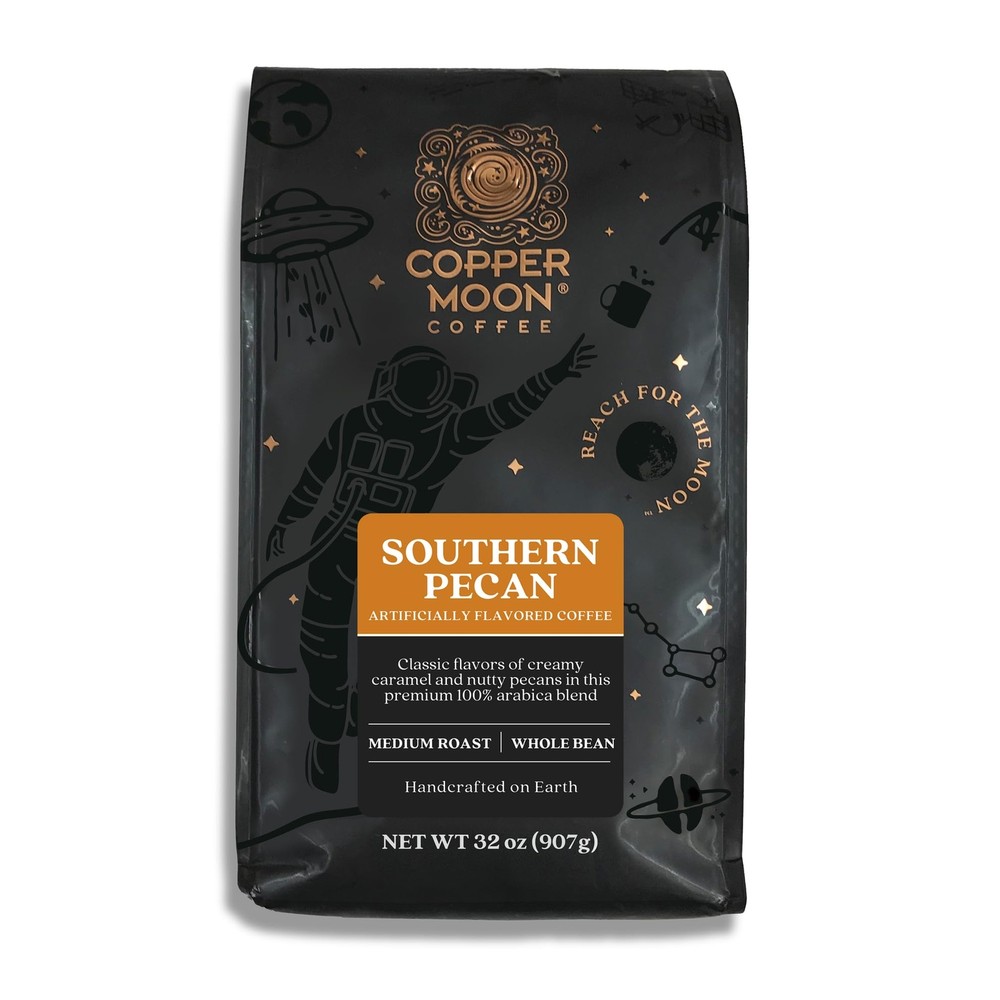 Medium Roast Whole Bean Coffee Southern Pecan Blend 2 Lb