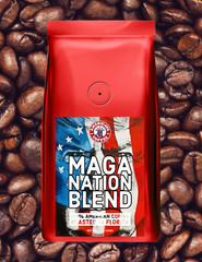 MAGA Nation Blend Medium Roast Whole Beans 100% Made in the USA Hawaiian Grown
