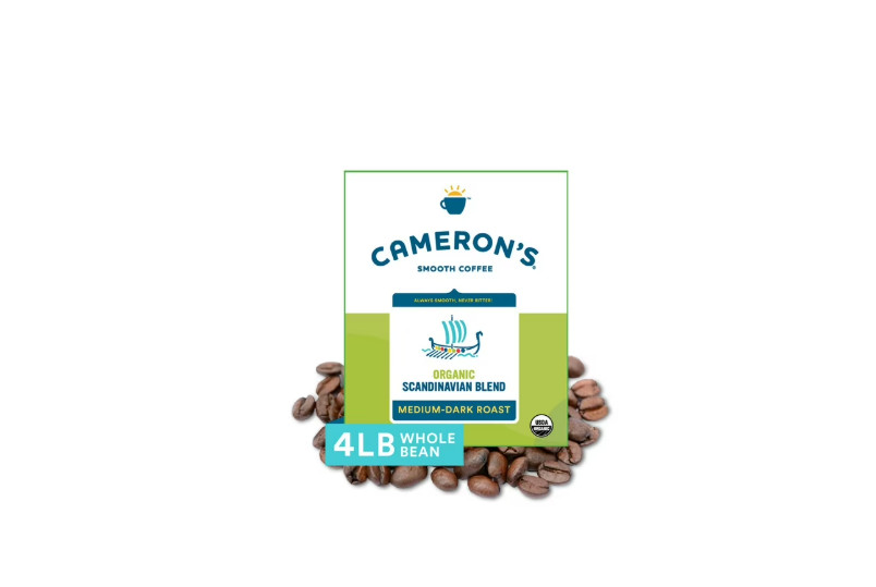 Cameron’s Organic Whole Bean Coffee, Scandinavian Blend 64 oz.
