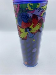 Starbucks Floral & Leaves Purple Plastic Tropical Cold Cup 24 Oz New Summer 2023