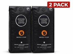 2x Kicking Horse Coffee – Grizzly Claw – Dark Roast – Organic Whole Bean – 10oz