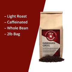 Hawaiian Grog Whole Bean Caffeinated Coffee, 2Lb