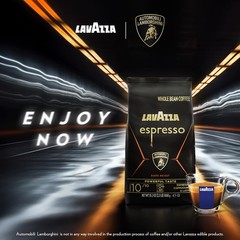 Lavazza Espresso Whole Bean for Automobili Lamborghini, Dark Roast, Arabica a…