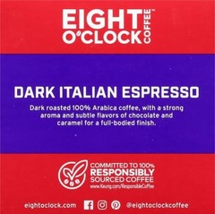 Eight O’Clock Dark Italian Roast Coffee Pods – 12 Rich & Caffeinated Servings