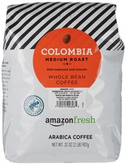 Amazon Fresh Colombia Whole Bean Coffee Medium Roast 32 Oz
