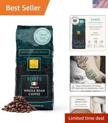 Italian Espresso Beans – Whole Bean Coffee, Bold Dark Roast Arabica & Robusta…