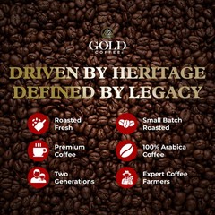 Gold Coffee Co. Blue Mountain Premium Blend – Medium Roast, Whole Bean 100% A…