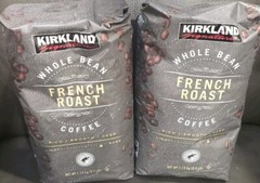 French Roast Whole Bean Coffee Dark Rich Kirkland Signature 2 Bags 5lbs Total