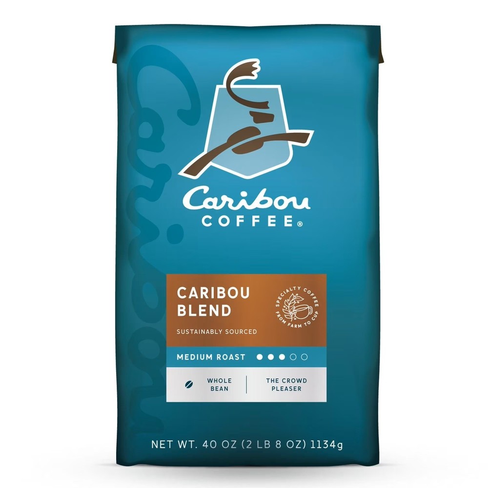 Caribou Coffee Whole Bean, Caribou Blend, 40 oz Great Price Free Shipping