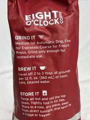 Eight O’Clock Medium Roast Whole Bean Coffee The Original 40 Oz. 02/15/27
