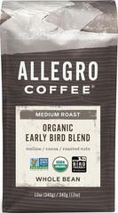 GMO Free Organic Early Bird Whole Bean Coffee – 12 oz for Discerning Palates