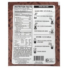 The Frozen Bean Frozen Hot Chocolate Frappe Mix, (12-pack) 2.8 oz Bags