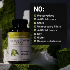 NatureWise Green Coffee Bean Extract 800mg – with 50% 60 Count (Pack of 1)