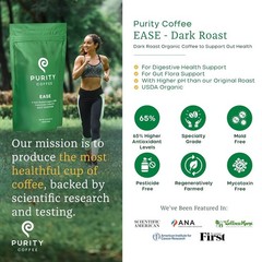 Purity Coffee EASE Dark Roast Low Acid Organic Coffee – USDA Certified Organi…